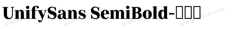 UnifySans SemiBold字体转换